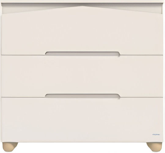 Rabbit Baby Dresser with 3 Drawers White 94x50x88cm