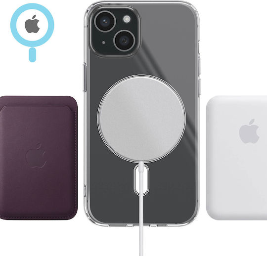 Zanaé Magsafe Калъф за iPhone 15 Essential Design с Подсилени Ъгли Прозрачен