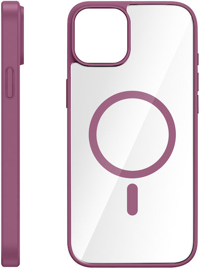 Zanaé Magsafe Case Iphone 15 Flexible Bumper Raised Camera Rim Purple