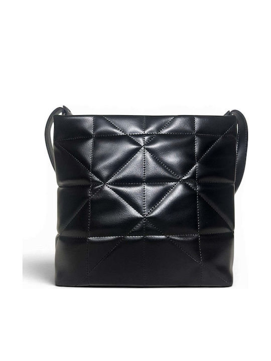 Damen-Crossbody-Tasche Messenger Rombus Schwarz