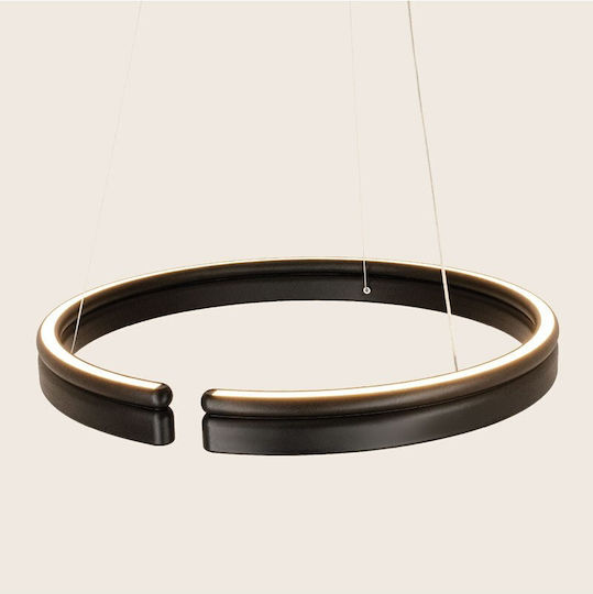 Zambelis Lights Triac Pendelleuchte Schwarz LED 80x6 cm