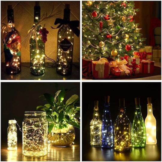 Διακοσμητικό Φωτιστικό Lights 2 LED Θερμό Λευκό Μπουκάλι 12τμχ 20εκ.