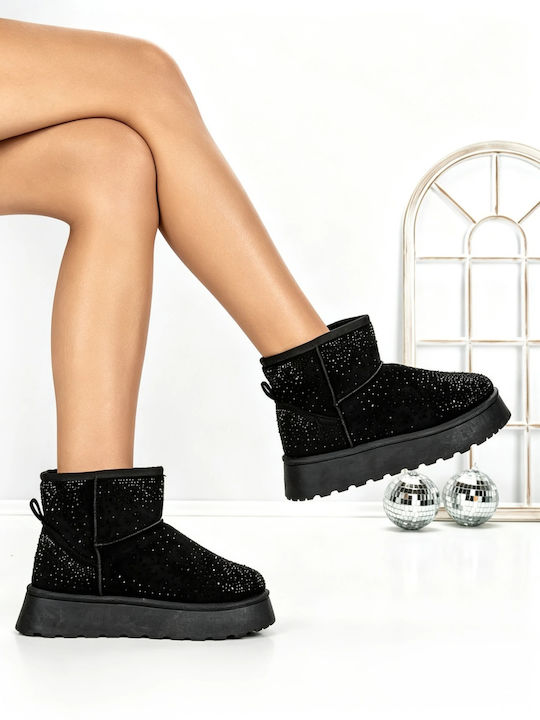 Women's Ankle Boots with Platform Black
