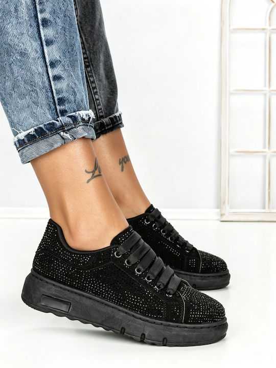 Γυναικεία Flatforms Sneakers Μαύρα