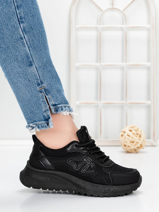 Γυναικεία Flatforms Sneakers Μαύρα