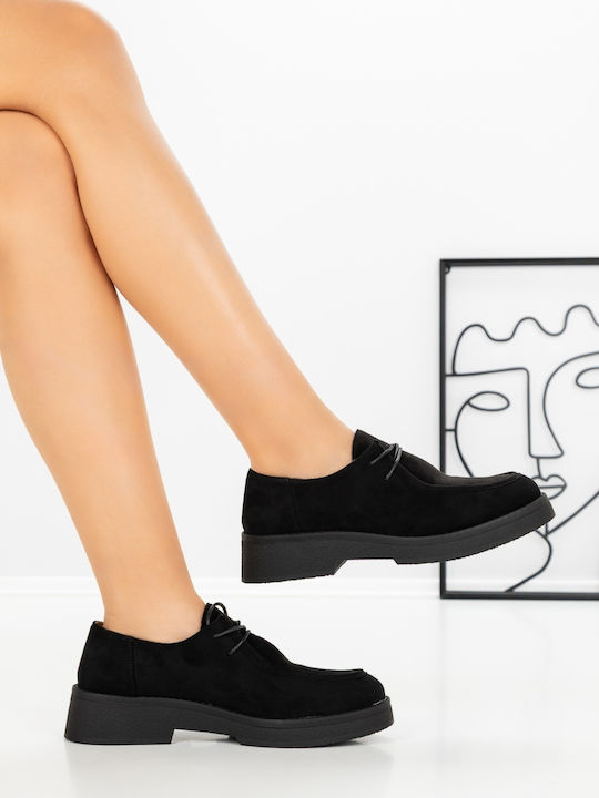 Damen Flatform-Sneakers Schwarz