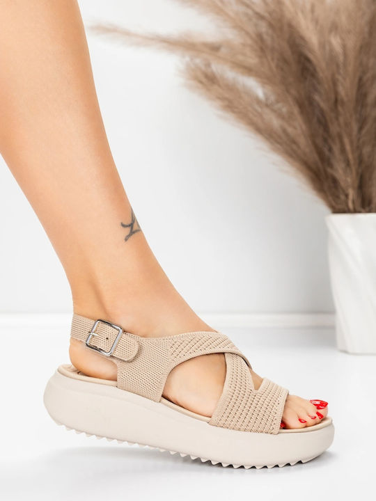 Beige Women's Summer Platforms