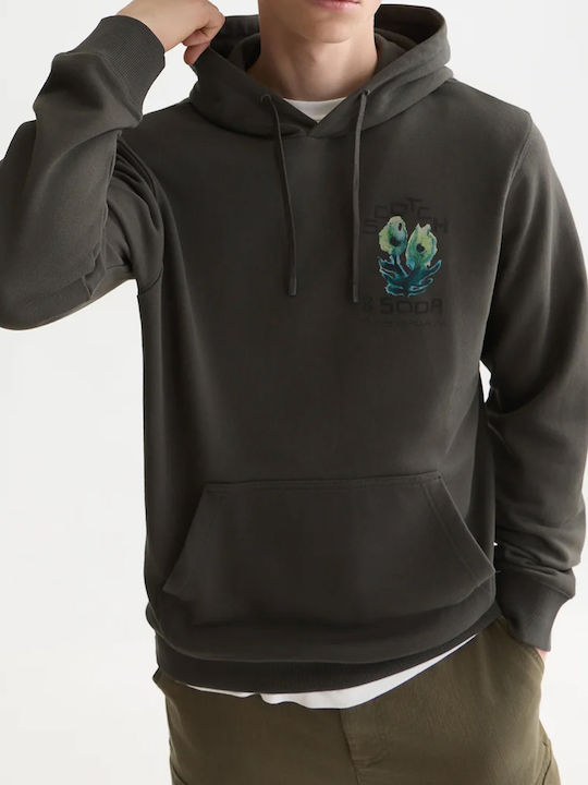 Front Back Artwork Hooded Sweatshirt Raven
