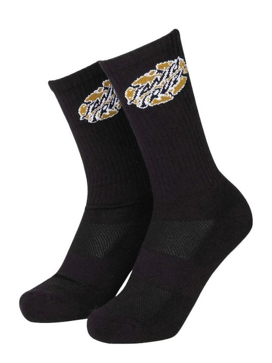 Santa Cruz Broken Dot Christmas Socks Black