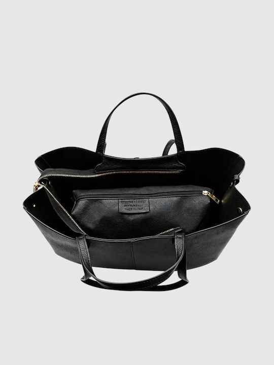 Leather Women's Shopper Bag Black