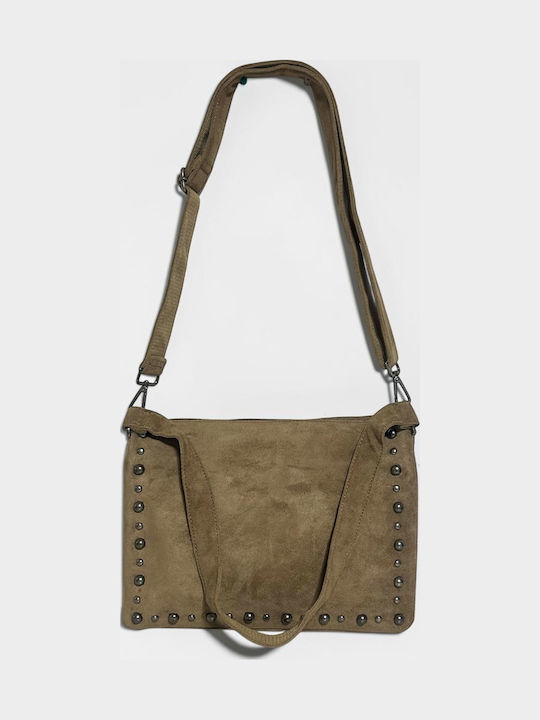 Women's Suede Shoulder Bag Beige