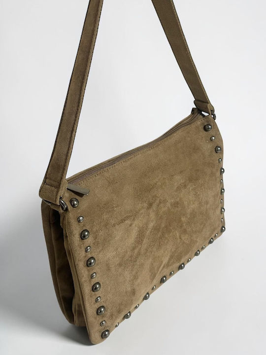 Women's Suede Shoulder Bag Beige
