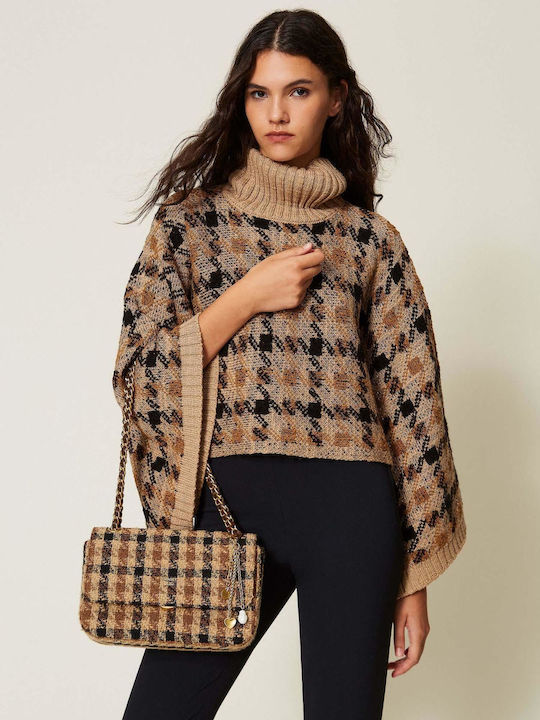 Mehrfarbige Flap-Tasche für Damen