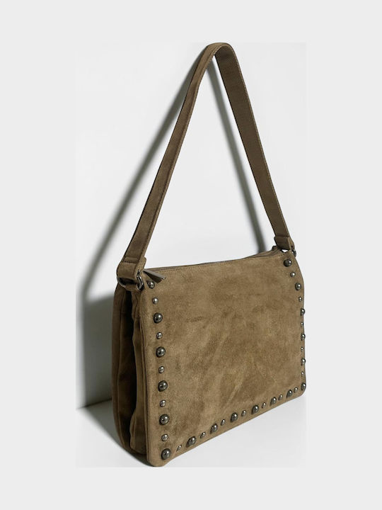 Women's Suede Shoulder Bag Beige