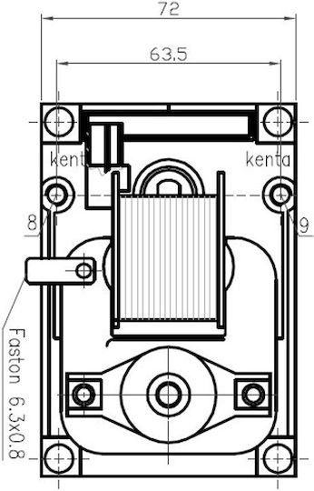 Електрически мотор-редуктор за пелетна печка с кух вал Kenta K9177315 5rpm Karmek One Други
