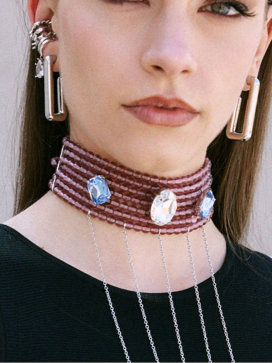 Kaleido Choker in Gold-Plated Steel Lilac