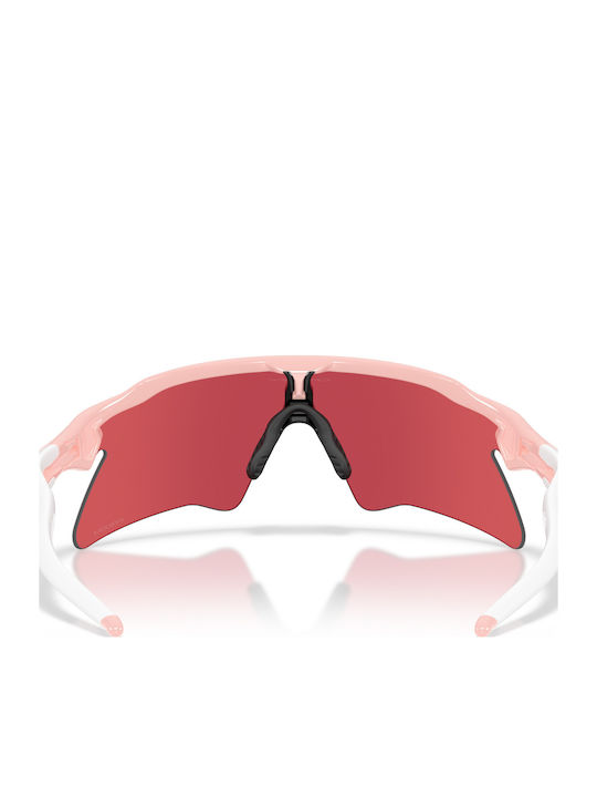 Radar Ev Unisex Γυαλιά Ηλίου με Ροζ Κοκκάλινο Σκελετό και Ντεγκραντέ Καθρέφτη Φακό