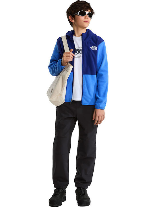 Kids Fleece Hooded Jacket Navy Blue Glacier
