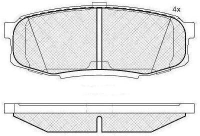 Спирачни накладки Toyota Landcruiser 08 Задни V8 0446660120