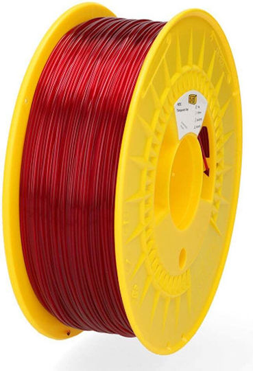 PCTG 3D Printer Filament 1.75mm Transparent Red 1kg