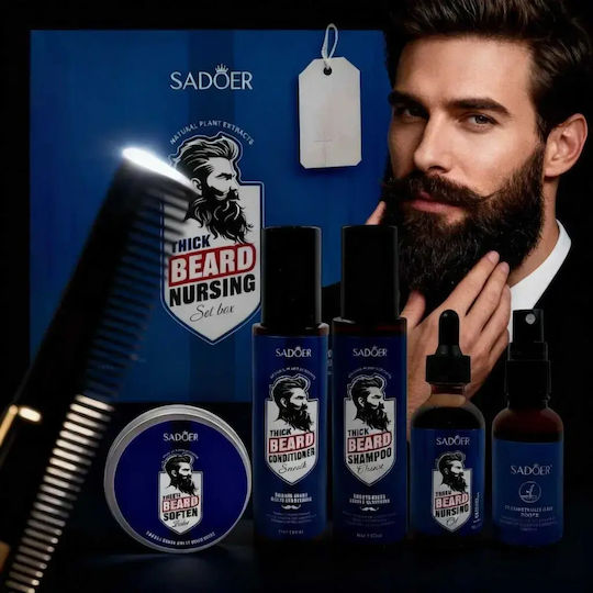 Thick Beard with Shampoo Conditioner Growth Oil Serum & Balm