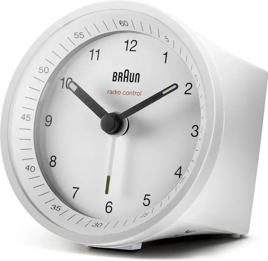 Braun Bc 07 W-dcf Επιτραπέζιο Ρολόι με Δείκτες με Ξυπνητήρι Λευκό 67010