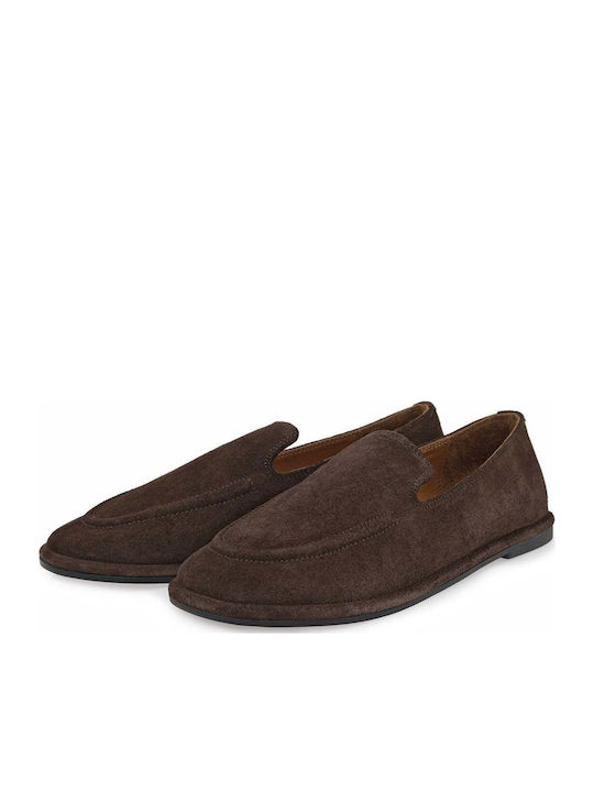 Suede Women's Loafers in Brown