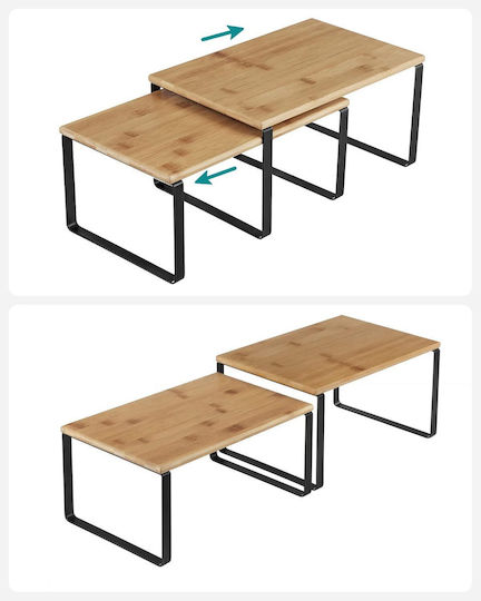 Songmics Επιτραπέζια Βάση Μεταλλική 20x30x16εκ. 4τμχ Μπεζ