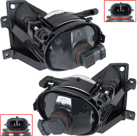 Bmw 5 E39 01-04 Left + Right Fog Lights Set *