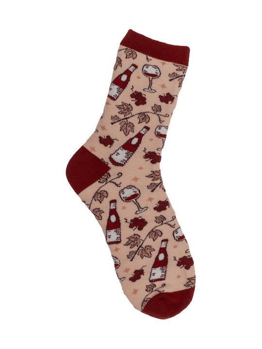 Out of the Blue Unisex-Socke Weinflasche 02-1408 Mehrfarbig