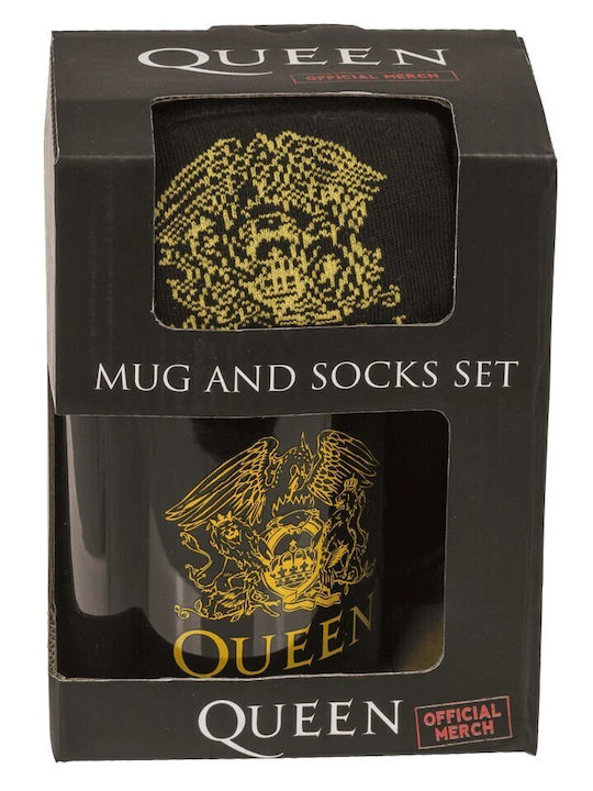 Out Blue Unisex Σετ Δώρου Κούπα Κάλτσα Queen 78-8445 Μαύρο