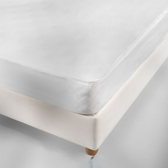 La Luna Протекторно Еπίστρωμα Полу Двойно Водоустойчиво Tencel Бяло 110x200+35см
