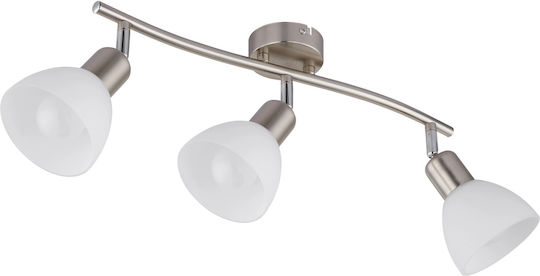 Globo Lighting Τριπλό Σποτ σε Ασημί Χρώμα Globo Lighting Τριπλό Σποτ σε Ασημί Χρώμα