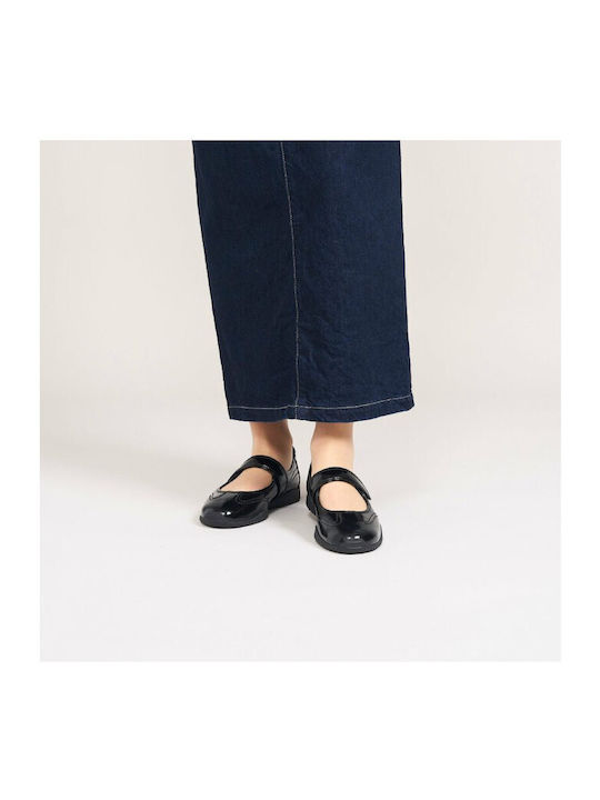 Mary Damen-Ballerinas aus schwarzem Lackleder Black Patent