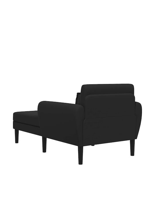 Modern Recliner Velvet Black W94xD168xH83cm