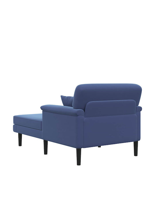 Șezlong Modern Din Catifea Albastru 101x174x90 cm
