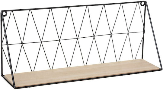 Ράφι Anneza 48x12x20εκ. Φυσική-μαύρη Ράφι Anneza 48x12x20εκ. Φυσική-μαύρη