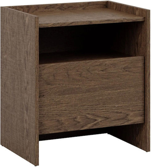 Japandi Bedside Table Wooden Brown 53x38x60cm