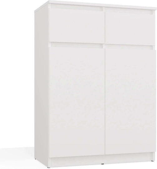 Спалня Дървена Malwa 2dd2s с 2 чекмеджета Бяла 70x39.50x97см