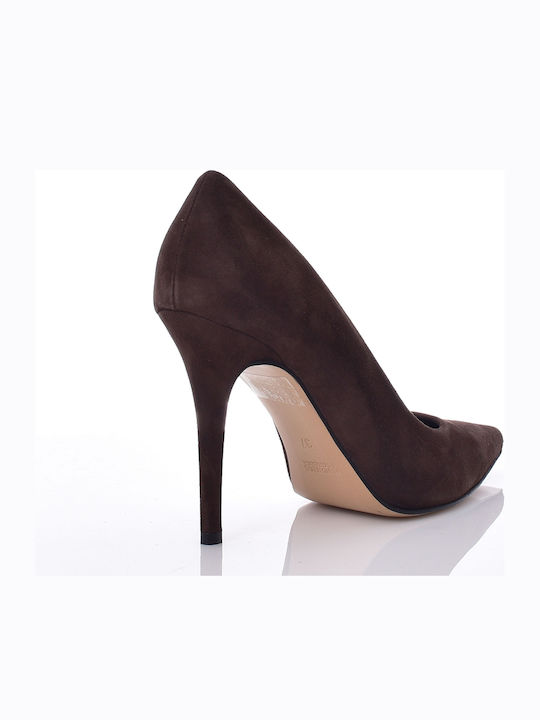 Wildleder-Pumps Braun