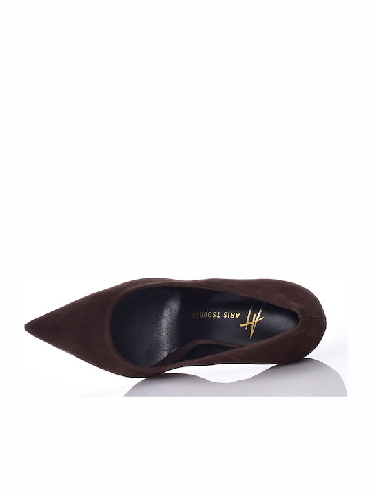 Wildleder-Pumps Braun