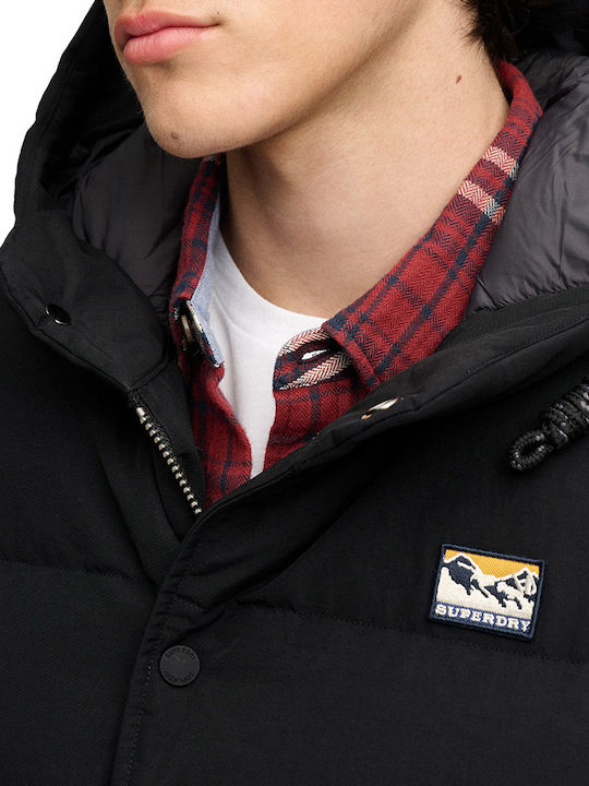 Superdry Everest Gilet Μπουφάν Μαύρο