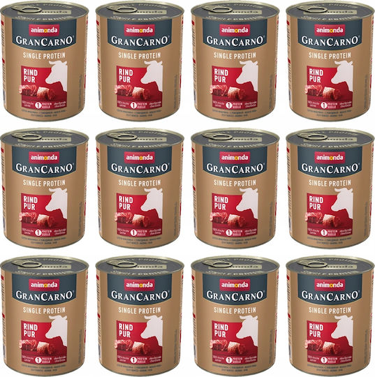 Grancarno Protein Влажна Храна за Кучета в Консерва 12x800 г