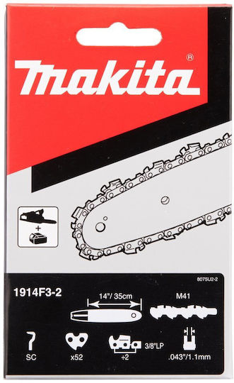 Makita Αλυσίδα Αλυσοπρίονου με Βήμα 3/8", Πάχος Οδηγών .043"-1.1mm & Αριθμό Οδηγών 52Ε