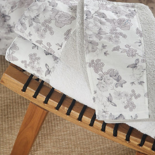 Rythmos Camelia Sheet Set with 2 Pillowcases Super-Double Fitted 160x260+25cm Ecru (3 Pieces)