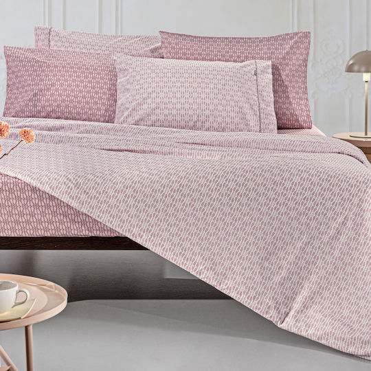 Guy Laroche Sandy Σετ Σεντόνια Υπέρδιπλα 240x265εκ. Sandy Old Pink (4τμχ)