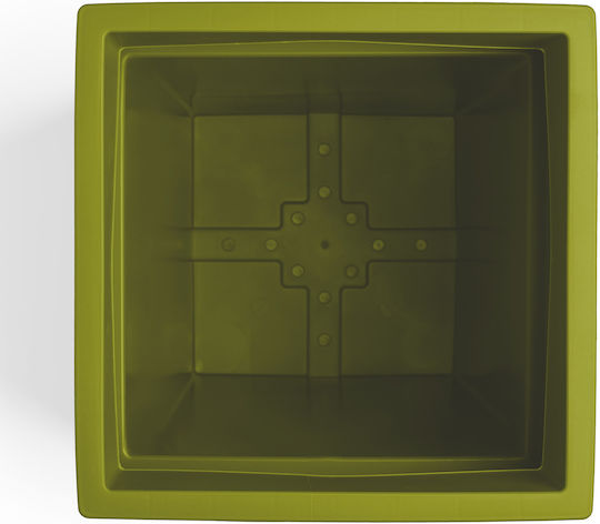 Flower Pot Tetp Linea 26lt-27x27x50h Cm-green/yellow