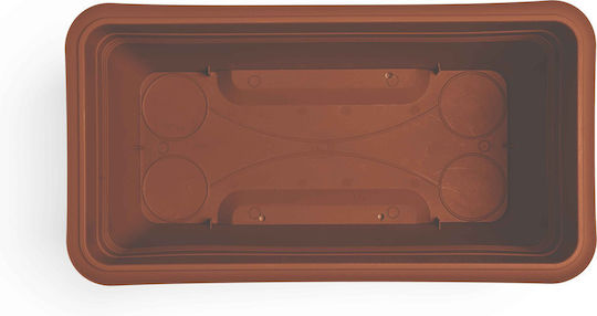 Viomes Planter Box Plastic Terracotta 60x33x26cm.