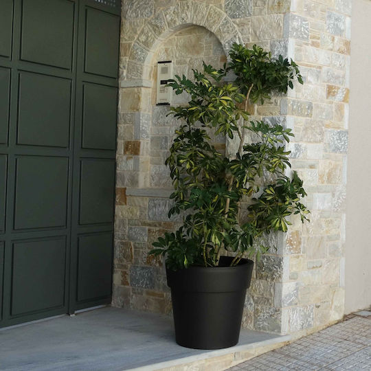 Viomes Linea Pot Plastic Grey Brown (Taupe) 35x35x33cm.