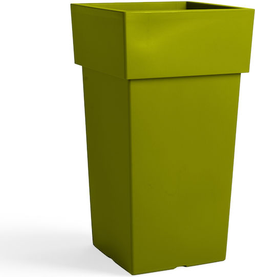Flower Pot Tetp Linea 11 5L-21x21x38h cm-Green/Yellow
